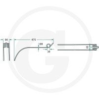 GRANIT Palec zgrabiarki pokosowej 52590208… | poltechparts.pl
