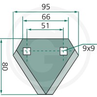 GRANIT Nóż 527527110 - 527527110 - Sklep rolniczy PoltechParts