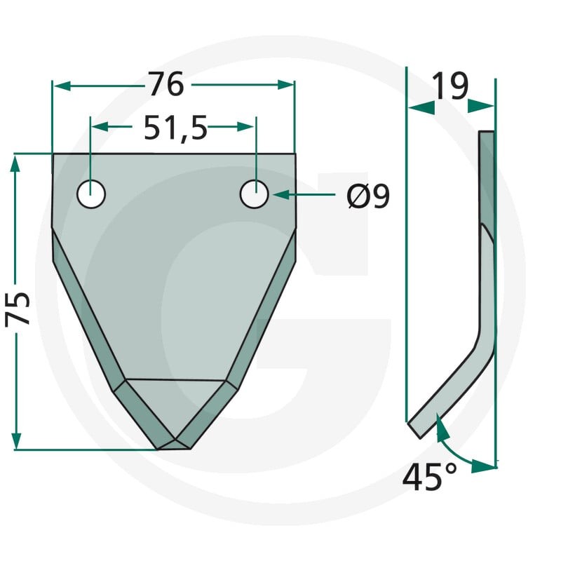 GRANIT Nóż 527527269 - 527527269 - Sklep rolniczy PoltechParts
