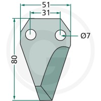 GRANIT Nóż 527527278 - 527527278 - Sklep rolniczy PoltechParts