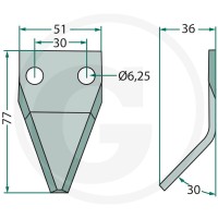 GRANIT Nóż 527527302 - 527527302 - Sklep rolniczy PoltechParts