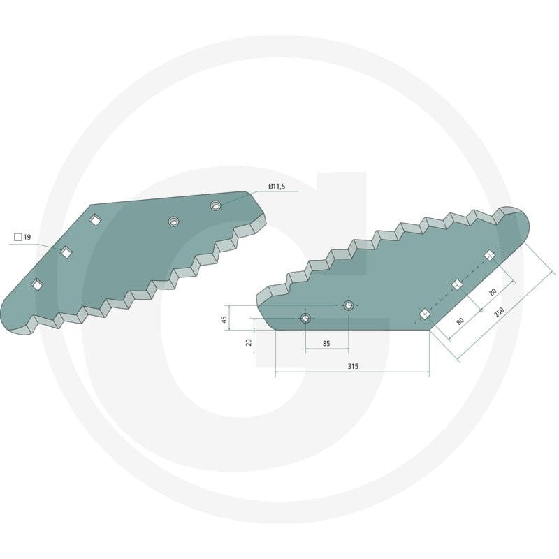GRANIT Nóż 527527433 - 527527433 - Sklep rolniczy PoltechParts