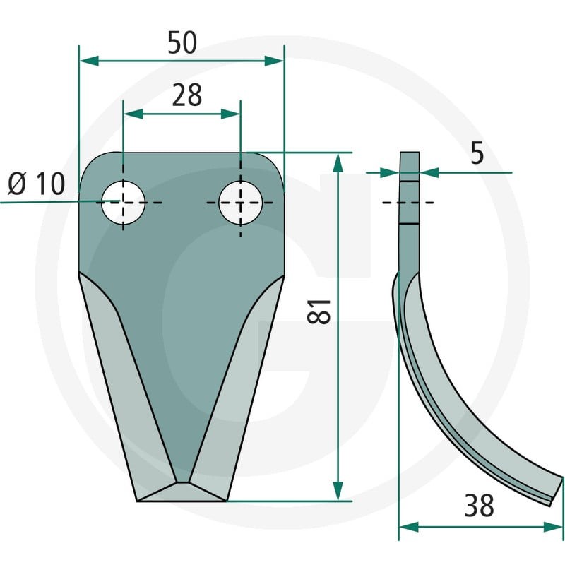 GRANIT Nóż 527527438 - 527527438 - Sklep rolniczy PoltechParts