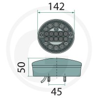 GRANIT Lampa tylna LED 507182AR - 507182AR - Sklep rolniczy PoltechParts