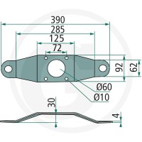 GRANIT Trzymak noża 52500434141F - 52500434141F - Sklep rolniczy PoltechParts