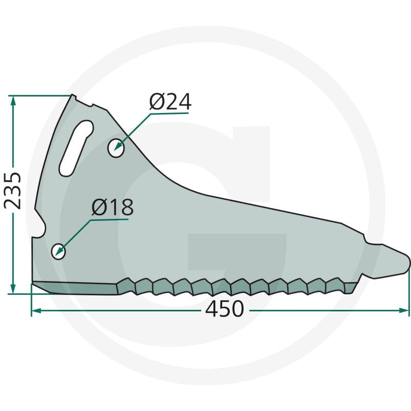 GRANIT Nóż 52502-049211F - 52502-049211F - Sklep rolniczy PoltechParts