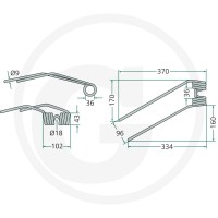 GRANIT Palec przetrząsaczo-zgrabiarki karu… | poltechparts.pl