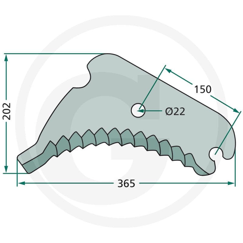 GRANIT Nóż 5250982210100F - 5250982210100F - Sklep rolniczy PoltechParts