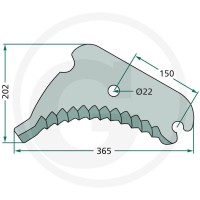 GRANIT Nóż 5250982210100F - 5250982210100F - Sklep rolniczy PoltechParts