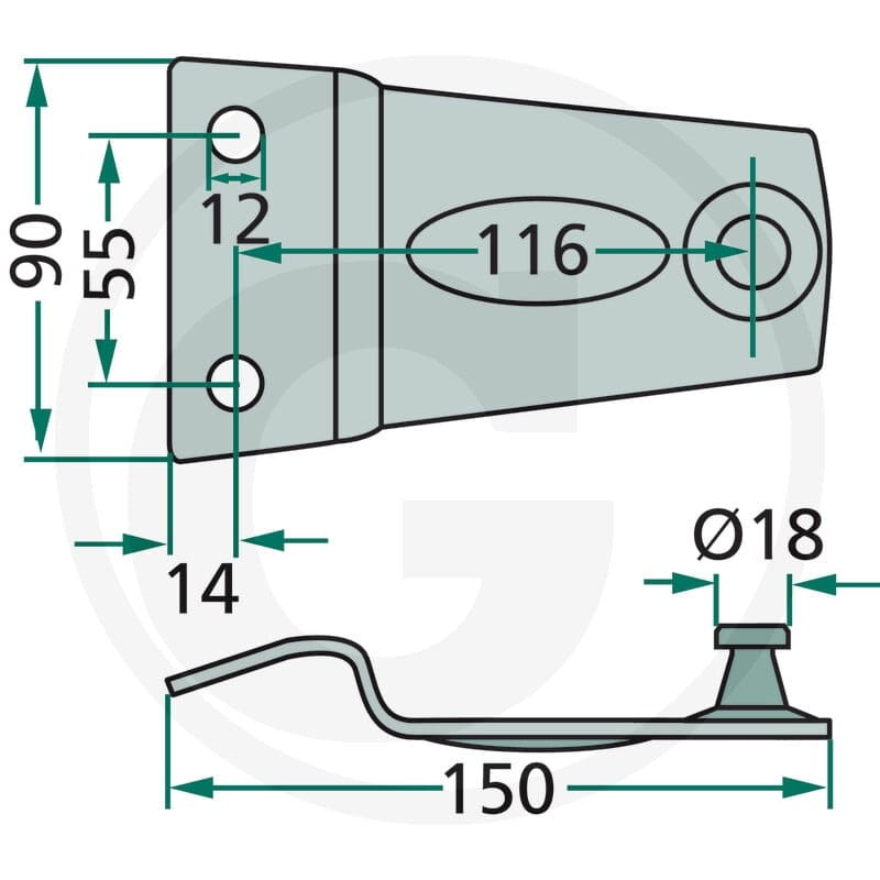 GRANIT Trzymak noża 52516501922 - 52516501922 - Sklep rolniczy PoltechParts