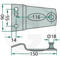 GRANIT Trzymak noża 52516501922 - 52516501922 - Sklep rolniczy PoltechParts