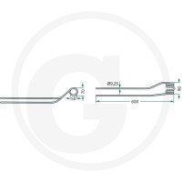 GRANIT Palec zgrabiarki pokosowej 52516624… | poltechparts.pl