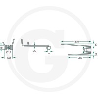 GRANIT Palec przetrząsaczo-zgrabiarki karu… | poltechparts.pl