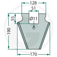 GRANIT Nóż 525433102F - 525433102F - Sklep rolniczy PoltechParts