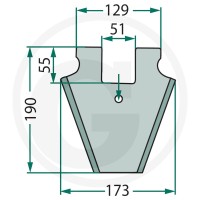 GRANIT Nóż 525433999F - 525433999F - Sklep rolniczy PoltechParts