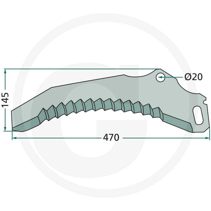 GRANIT Nóż 525434070F - 525434070F - Sklep rolniczy PoltechParts