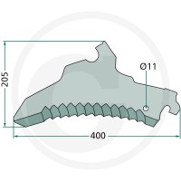 GRANIT Nóż 525434100F - 525434100F - Sklep rolniczy PoltechParts