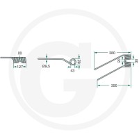 GRANIT Palec przetrząsaczo-zgrabiarki karu… | poltechparts.pl