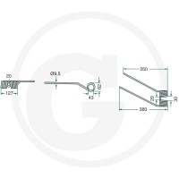 GRANIT Palec przetrząsaczo-zgrabiarki karu… | poltechparts.pl