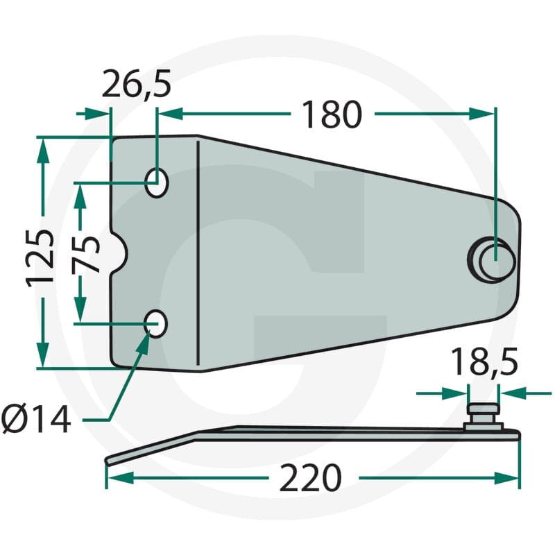 GRANIT Trzymak noża 525LF-0242K0 - 525LF-0242K0 - Sklep rolniczy PoltechParts