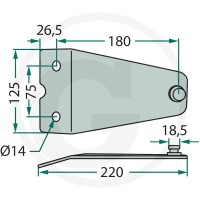 GRANIT Trzymak noża 525LF-0242K0 - 525LF-0242K0 - Sklep rolniczy PoltechParts