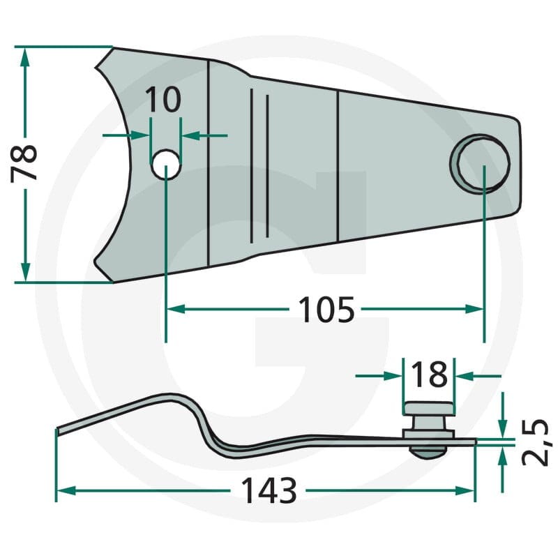GRANIT Trzymak noża 525PZ-057 - 525PZ-057 - Sklep rolniczy PoltechParts
