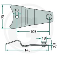 GRANIT Trzymak noża 525PZ-057 - 525PZ-057 - Sklep rolniczy PoltechParts