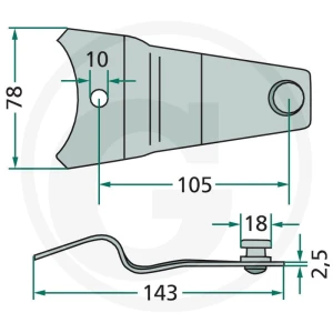 GRANIT Trzymak noża 525PZ-057