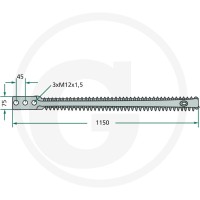 GRANIT Nóż dwustronny do kiszonki 52750481700 - 52750481700 - Sklep rolniczy PoltechParts