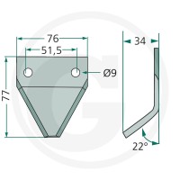 GRANIT Nóż 527527268 - 527527268 - Sklep rolniczy PoltechParts