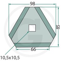 GRANIT Nóż 527527303 - 527527303 - Sklep rolniczy PoltechParts