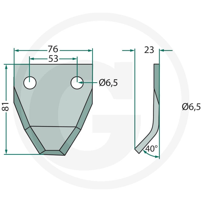 GRANIT Nóż 527527307 - 527527307 - Sklep rolniczy PoltechParts