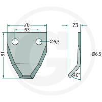 GRANIT Nóż 527527307 - 527527307 - Sklep rolniczy PoltechParts