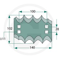 GRANIT Nóż 527527376 - 527527376 - Sklep rolniczy PoltechParts