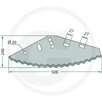 GRANIT Nóż 527527395 - 527527395 - Sklep rolniczy PoltechParts