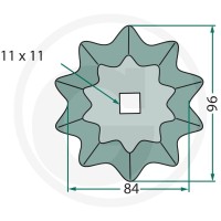 GRANIT Nóż 527527460 - 527527460 - Sklep rolniczy PoltechParts