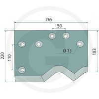 GRANIT Nóż tnący 527527615 - 527527615 - Sklep rolniczy PoltechParts