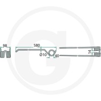 GRANIT Palce zgrabiarki pokosowej 52506543… | poltechparts.pl