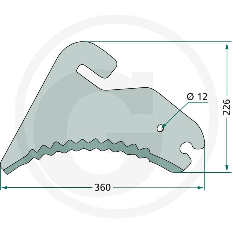 GRANIT Nóż 5250982210900HS - 5250982210900HS - Sklep rolniczy PoltechParts