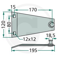 GRANIT Trzymak noża 5251115430 - 5251115430 - Sklep rolniczy PoltechParts