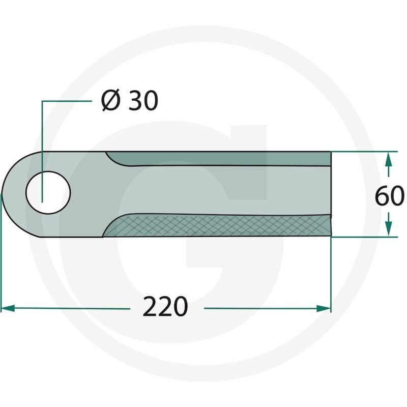 GRANIT Nóż bijakowy 5251310741 - 5251310741 - Sklep rolniczy PoltechParts
