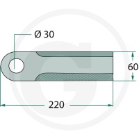 GRANIT Nóż bijakowy 5251310741 - 5251310741 - Sklep rolniczy PoltechParts