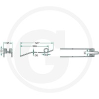 GRANIT Palec zgrabiarki pokosowej 52516502… | poltechparts.pl