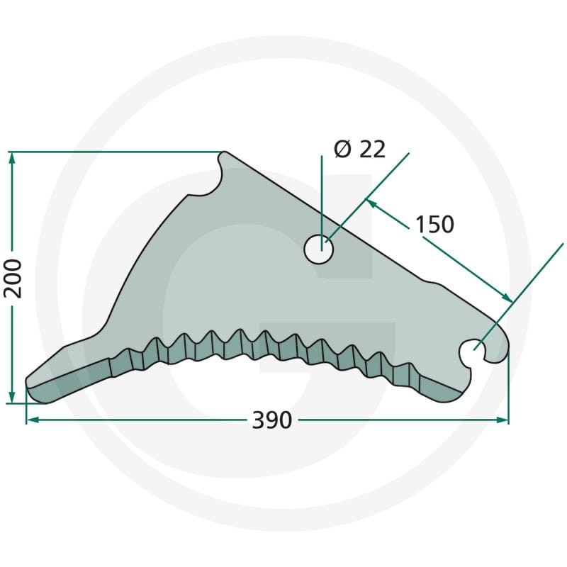 GRANIT Nóż 52516613168F - 52516613168F - Sklep rolniczy PoltechParts