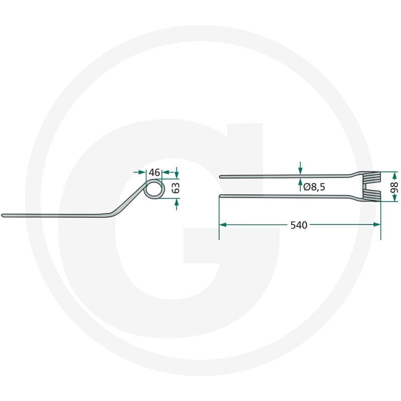 GRANIT Palce zgrabiarki pokosowej 52526904… | poltechparts.pl
