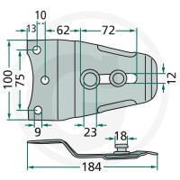 GRANIT Trzymak noża 5253208010347 - 5253208010347 - Sklep rolniczy PoltechParts