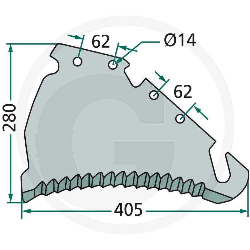 GRANIT Nóż 52541517500F - 52541517500F - Sklep rolniczy PoltechParts