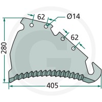 GRANIT Nóż 52541517500F - 52541517500F - Sklep rolniczy PoltechParts