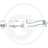 GRANIT Palec przetrząsaczo-zgrabiarki karu… | poltechparts.pl
