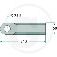 GRANIT Nóż bijakowy 525525558 - 525525558 - Sklep rolniczy PoltechParts